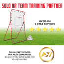 Pitch Back Baseball / Softball Rebounder Pro w/ 3 Progression Weighted Pitching Baseballs