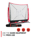 5x5 Baseball / Softball Net w/ 3 Weighted Balls & Strike Zone Target