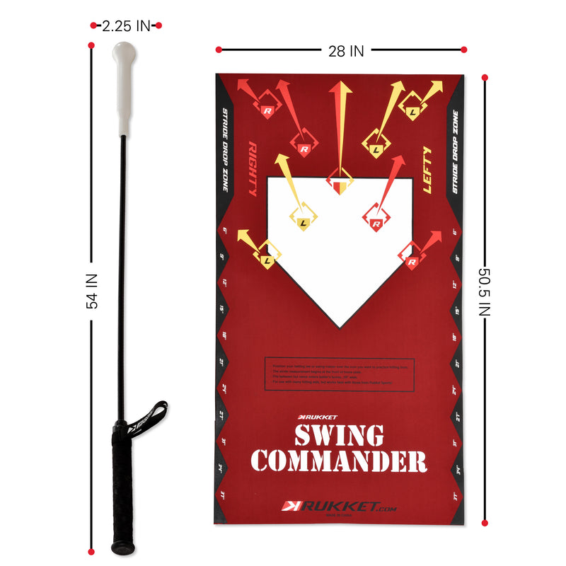 Baseball/Softball Swing Mat with Swing Trainer